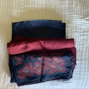 LOT OF 3 MENS POCKET SQUARES